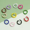 Colorful alloy round spring rings for DIY keychains in various candy-colored finishes - Iron Painted Jump Ring (FKY107) / 100 Pieces/Pack (8mm Dia) / Multicolor