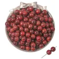 8-12mm rotbraune Harzperlen mit Marmortexur für DIY-Schmuckherstellung und Armbänder - Runde Perlen / 10 Stück (ca. 10mm, Loch 1mm) / Rotes Marmormuster