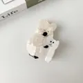 Simpatica molletta per capelli a forma di koala in acetato bianco perlato per donne - Forma Koala Genitore-figlio - Bianco Perla / Bianco