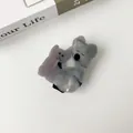 Dettaglio della molletta per capelli a forma di koala in acetato con trama marmorizzata - Forma Koala Genitore-figlio - Marmo Grigio / Grigio