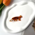 Elegante molletta per capelli a forma di volpe in acetato con texture tartarugata ambrata - Motivo Volpe / Tartaruga Ambra