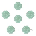 Light green glass four-leaf clover beads for DIY jewelry making and necklaces - 10x10mm (Aperture ~1mm) 20 Pcs/Pack / Green Jade