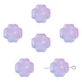 Pink and blue gradient clover-shaped glass beads for handmade jewelry DIY necklaces - Blue and Purple