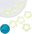 Lichtgevende ster-vormige acryl kralen met hol ontwerp voor DIY-sieraden in geel - 10 Stuks/Verpakking (30x30mm) / Geel