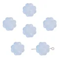Light blue translucent clover glass beads for DIY jewelry making and bracelets - Light Blue