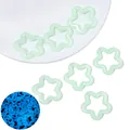 Lichtgevende lichtgroene ster hanger met golvende randen voor DIY sieraden - 10 Stuks/Verpakking (30x30mm) / Groen