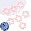 Roze gloeiende pentagram acryl ster hanger met blauw lichtgevend effect in nacht - 10 Stuks/Verpakking (30x30mm) / Roze