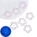 Lichtgevende lichtroze ster hanger van acryl voor DIY sieraden met blauw lichteffect - Lichtpaars
