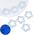 Lichtgevende sterhanger in blauw gloeiend acryl met glitter voor DIY-sieraden - Blauw