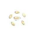 5 colgantes ovalados de latón 14k oro con letra A y corazón 9x5mm para joyería DIY - Estilo de Letra "A" Ovalada Con Corazón / 1 Pieza (9x5mm, Agujero aprox. 1mm) / Dorado