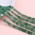 Πράσινες τετράγωνες πέτρινες χάντρες για DIY κοσμήματα σκουλαρίκια βραχιόλια - 4x4mm 38cm/Σειρά / περίπου 85 τεμάχια/συσκευασία / Πράσινη Αβεντουρίνη