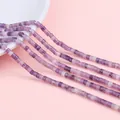 Purple natural stone cylinder tube beads for DIY jewelry making and handmade crafts - 2x3mm (Hole approx. 1mm, 38cm/strand, approx. 155 beads) / Lilac Stone