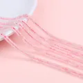 Pink rose quartz cylinder beads for DIY jewelry making handmade bracelets - 2x3mm (Hole approx. 1mm, 38cm/strand, approx. 155 beads) / Rose Quartz