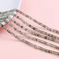Natural gray labradorite cylindrical beads for DIY handmade jewelry crafting - 2x3mm (Hole approx. 1mm, 38cm/strand, approx. 155 beads) / Labradorite