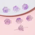 Perline di vetro viola a mughetto con sfumatura per la creazione di gioielli fai da te - 10 Pezzi/Confezione (12x7mm) / Viola
