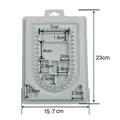 Gray plastic jewelry design board for DIY necklace and bracelet beading measurements - Small Necklace Design Board (1 Piece)