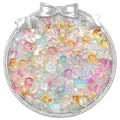 Perline di vetro a bolle di gelatina da 8mm con sfumature colorate per gioielli fai-da-te - 27# (Mix Multicolore Casuale)