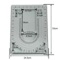 Gray plastic bead design board for handmade jewelry with precise measuring scales - Large Necklace Design Board