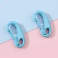 Sky blue macaron lacquer alloy lobster spring clasp for DIY keychain accessories - 4 Pieces/Pack (12x25mm) / Blue