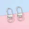 Paire de mousquetons pivotants en métal argenté pour sacs et accessoires DIY - Largeur env. 12mm, Longueur env. 33mm, 5 Pcs/Paquet / Or blanc