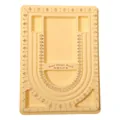 Bead design board for jewelry making with U-shaped slots and scale markings - Yellow 33x24cm Specification