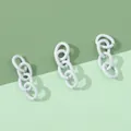 Trois ensembles de chaînes d'extension en alliage peint blanc pour accessoires DIY - Blanc