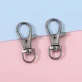 Metall Karabinerverschluss in Gunmetal-Schwarz mit Drehgelenk für DIY Schlüsselanhänger - 13x34mm (20 Stück/Packung) / Gunmetal