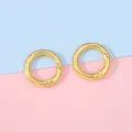 Set of two gold metal spring O-rings for bags and DIY keychains on pastel background - 25mm / Gold