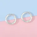 Set of two polished silver metal snap rings for keychains and bag accessories - 25mm / Silver