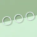 White matte finished round connector rings for DIY jewelry and keychain accessories - 8mm / White