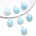 16mm hellblaue irisierende Acrylperlen mit schimmerndem Perlmuttglanz für DIY-Schmuck - 5 Stk./Packung (Durchmesser 16 mm, Loch ca. 4 mm) / Blau