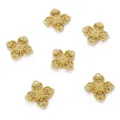 Connecteurs de fleurs trèfle à quatre feuilles dorés 14K pour bijoux DIY - Double-Sided Four-Petal Flower (14K Gold Filled)