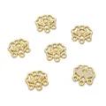 Connecteurs de bijoux fleur de lotus plaqués or 14K pour DIY, lot de 6 pièces - Lotus Lock Connector (14K Gold Filled)