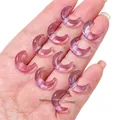 Translucent purple crescent glass beads for handmade jewelry DIY bracelets - Moon Style / 15x12mm (10 Pieces/Pack) / Purple