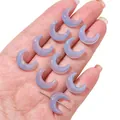 Translucent light purple crescent moon beads for DIY bracelets and jewelry making - Moon Style / 15x12mm (10 Pieces/Pack) / Blue