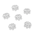 Pendentifs lotus en argent avec triple connecteurs pour la création de bijoux DIY - Lotus Lock Connector (Thick Silver Plated)