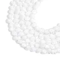 6-8mm translucent white millefiori glass beads for DIY bracelet making and jewelry crafts - 6mm / White