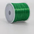 Rocchetto di filo elastico verde su rotolo bianco per creazione gioielli DIY - 46m/Rotolo / Verde scuro