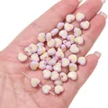 Perles en forme de cœur acrylique macaron lilas et jaune pour bijoux DIY - Violet Clair Jaune Cœur
