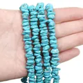 Irregular light blue synthetic white turquoise stone beads for DIY jewelry making - Gravel / 8-10mm (Approx. 94 Pcs) / Sky Blue