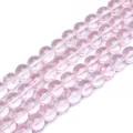 Rosa transparente Kristallglasperlen mit Eisschliff-Struktur für DIY-Schmuckherstellung - Rosa / 8mm (38cm/Strang, ca. 45 Perlen)