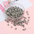 DIY handmade Dalmatian Jasper round beads for jewelry making in a transparent box - Diameter 4mm, Hole Approx 1mm, 10 Pieces/Pack / Natural Dalmatian Stone
