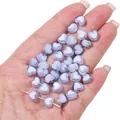DIY acrylic heart beads in bicolor purple and white for handmade jewelry making - Blue with White Center