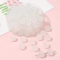Perles rondes blanches translucides givrées en boîte pour création bijoux DIY - 4mm (environ 100 pièces) / Jade Blanc