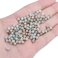 Natural spotted round beads for DIY handmade jewelry bracelets with blue and brown textures - Diameter 4mm, Hole Approx 1mm, 10 Pieces/Pack / Natural Shoushan Stone