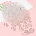 Perles rondes transparentes en verre pour bijoux DIY dans une boîte de rangement claire - 4mm (environ 100 pièces) / Transparent
