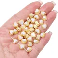 Acrylic heart beads for DIY jewelry with yellow outer rim and white center core - Yellow White Center
