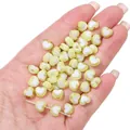 Two-tone yellow and white heart acrylic beads for DIY handmade jewelry crafting - Yellow Green White Center