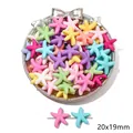 Bunte 20x19mm Acryl Seestern Perlen für DIY handgemachten Schmuck und Basteln - Seestern