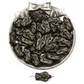 Perline acriliche vintage francesi angelo della preghiera nero e oro per gioielli fai-da-te - 14x23mm / Stile Angelo / Confezione da 25 / Nero Dorato
